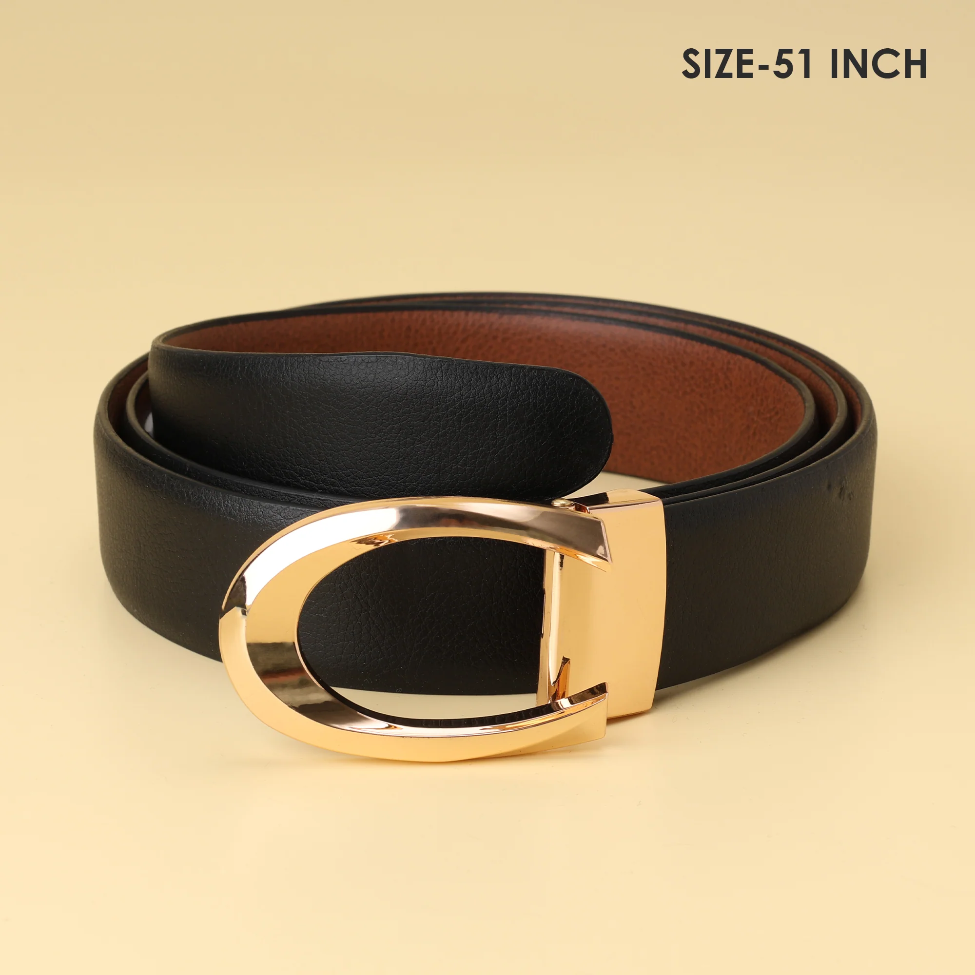 Tan Belt with Gold   buckle - Image 3