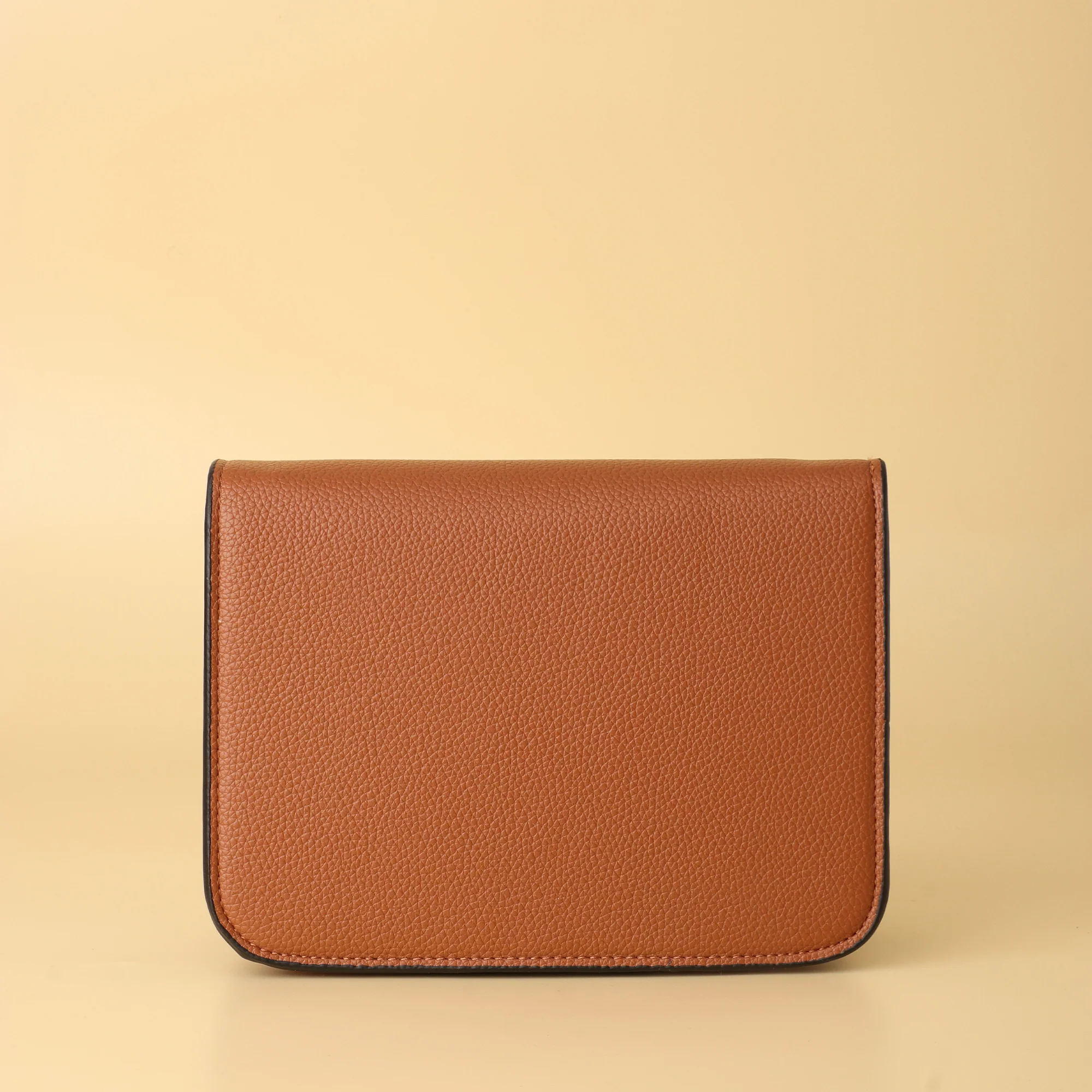 TB Leather Crossbody Bag in Tan - Image 4
