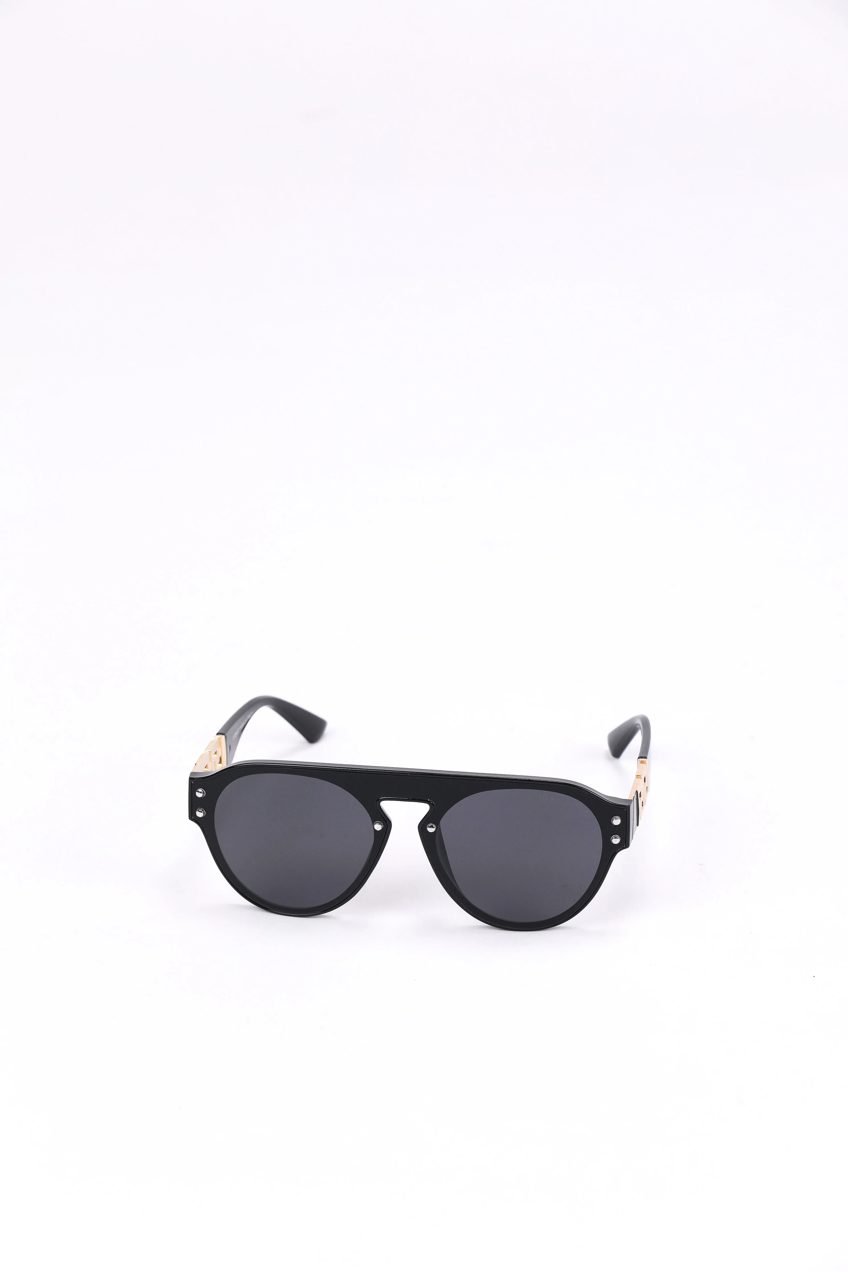 Versace Aviator Sunglasses – Gold Accents & Black Lenses - Image 3