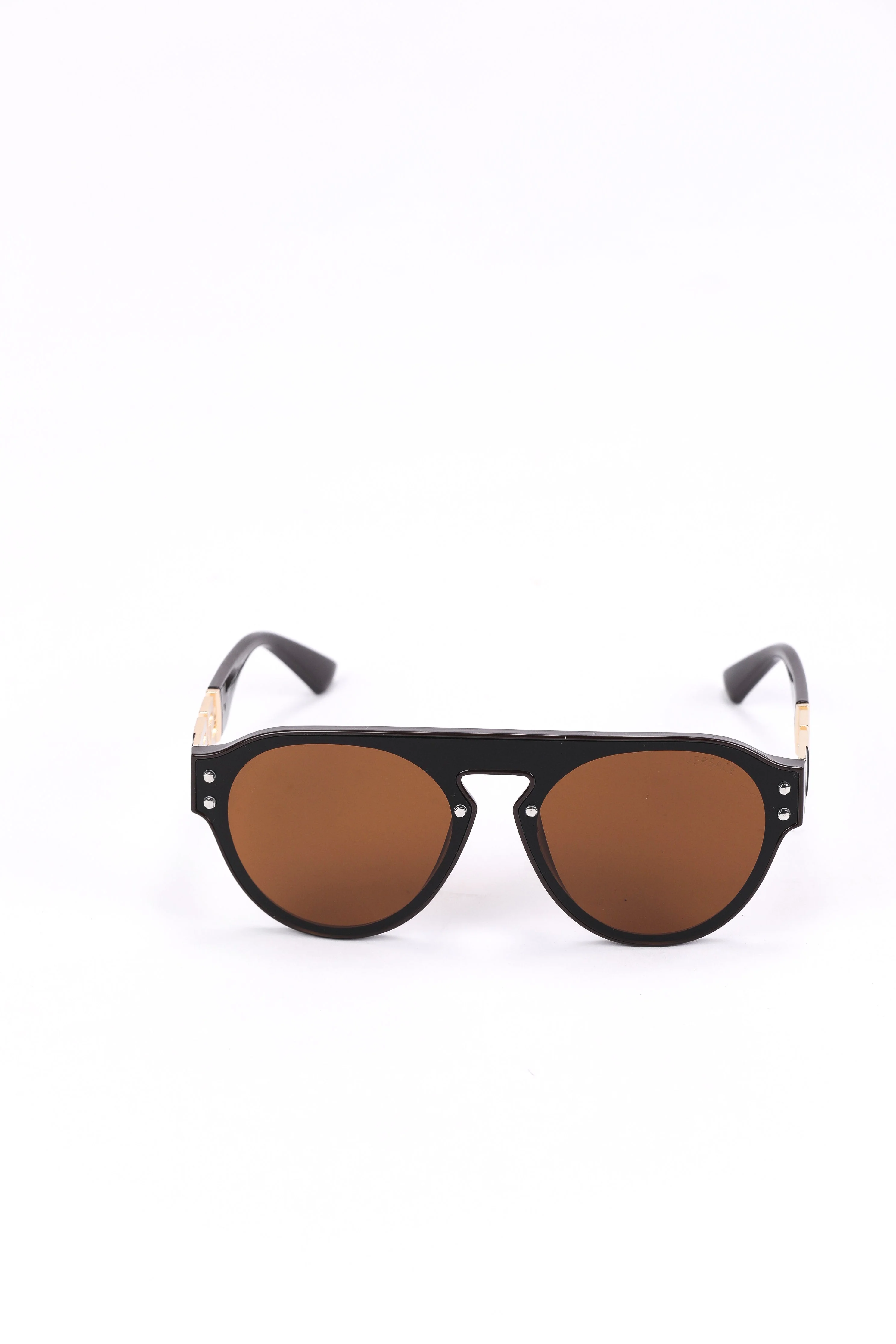 Versace Aviator Sunglasses – Gold Accents & Brown Lenses - Image 3