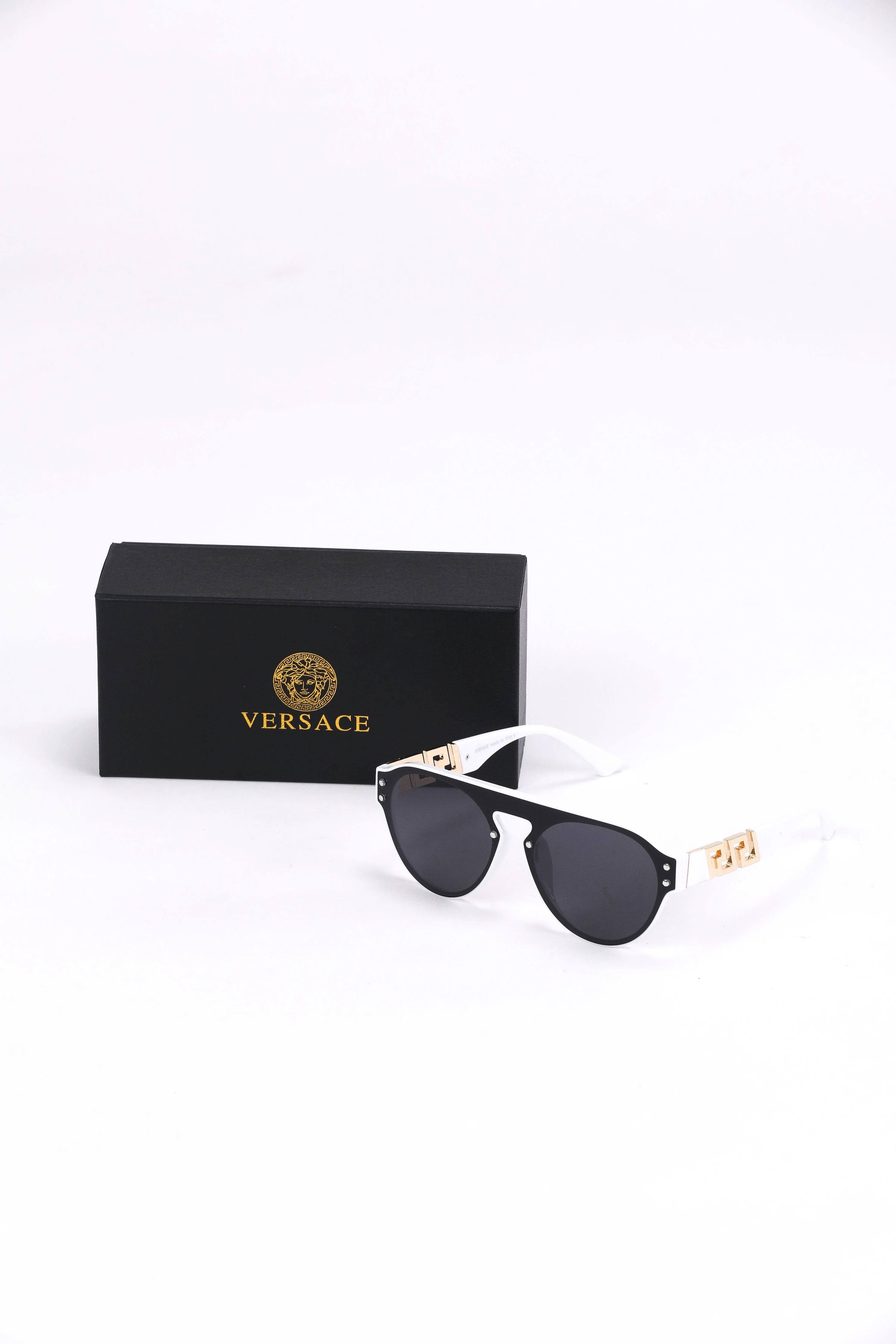 Versace Medusa Chain Aviator Sunglasses - Image 2