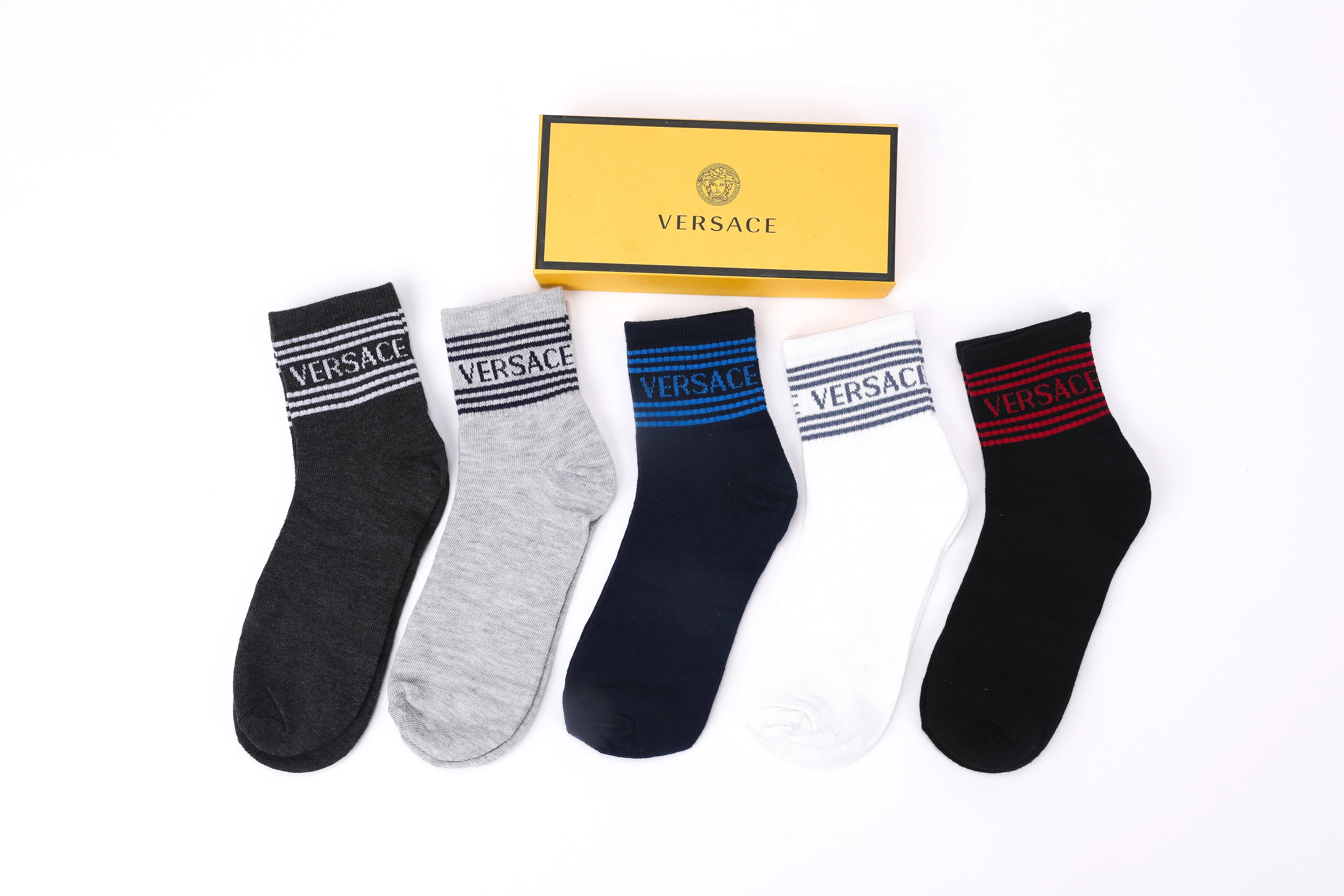 Versace Medusa Socks Set - Set of 5 - Image 2