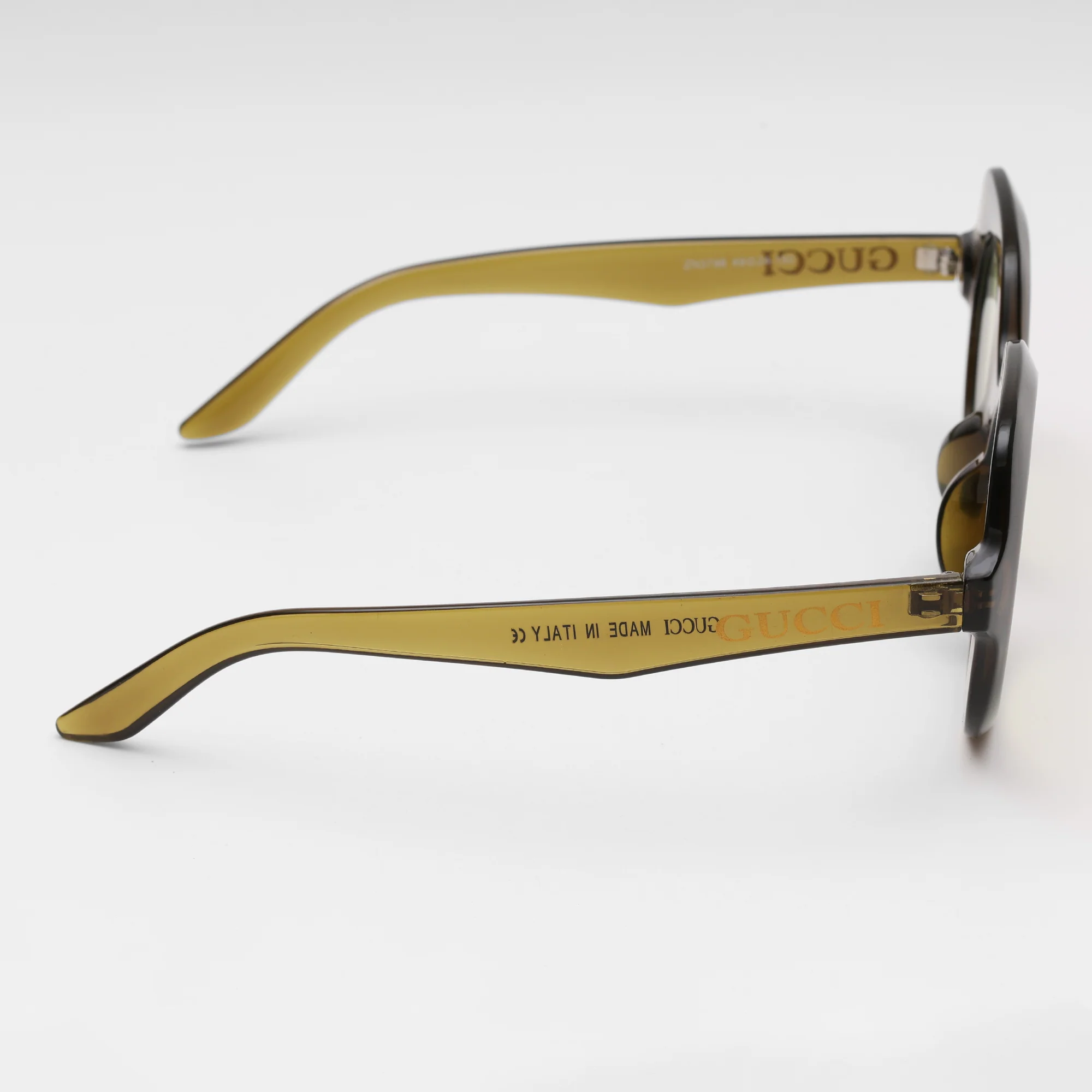 Vintage Olive Round Sunglasses - Image 6