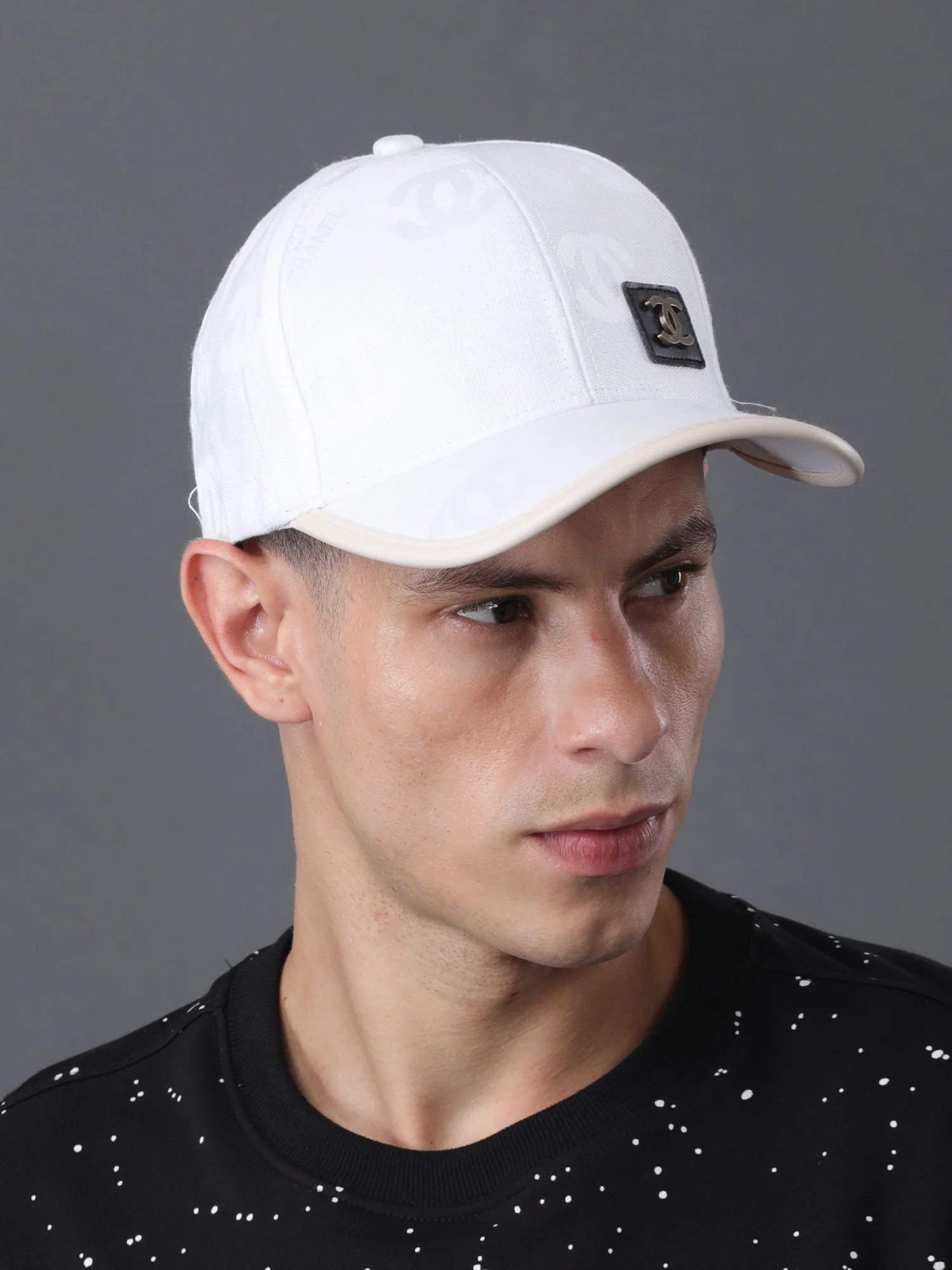 White Monogram Logo Cap - Image 3