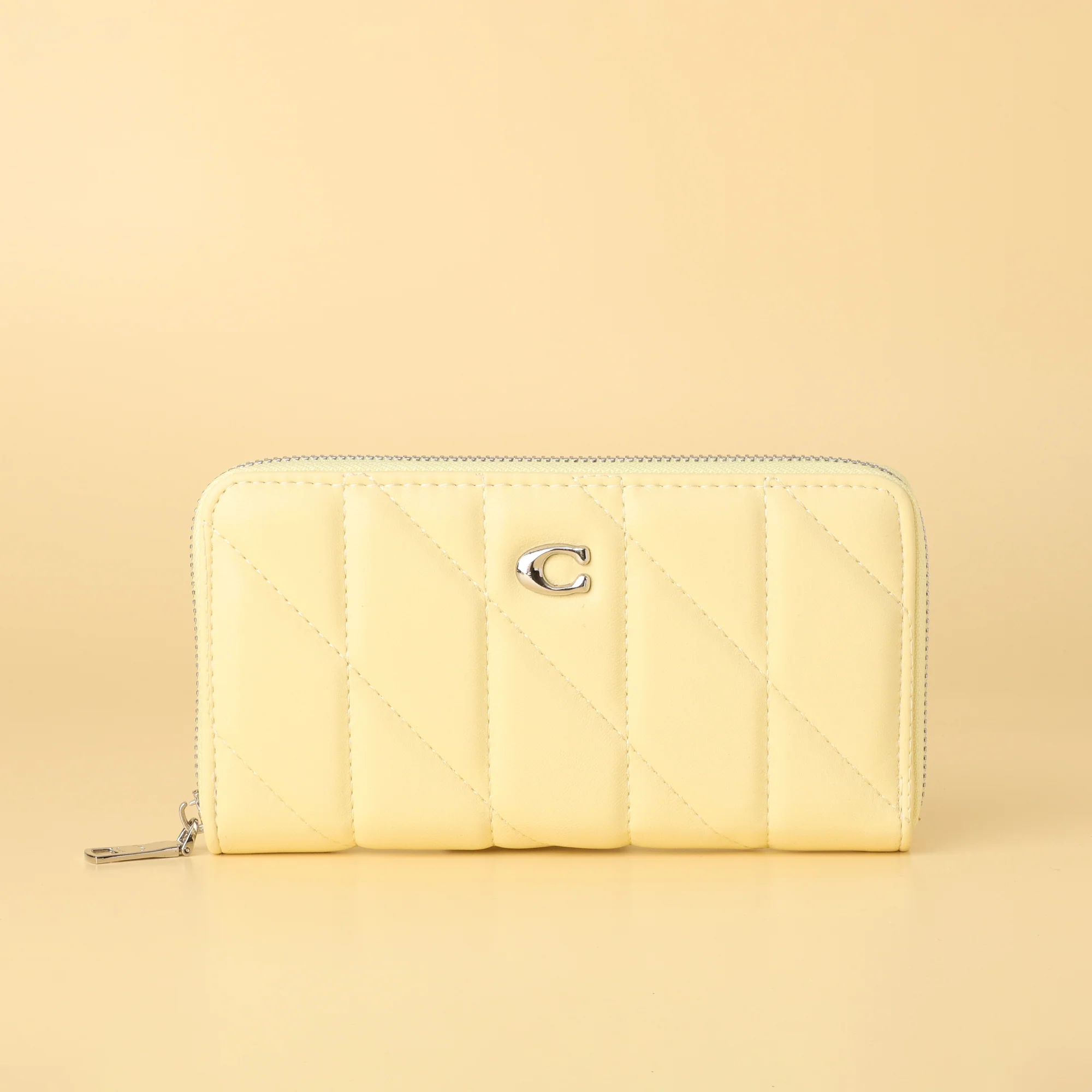 Zip-Around Wallet in Buttercream Yellow