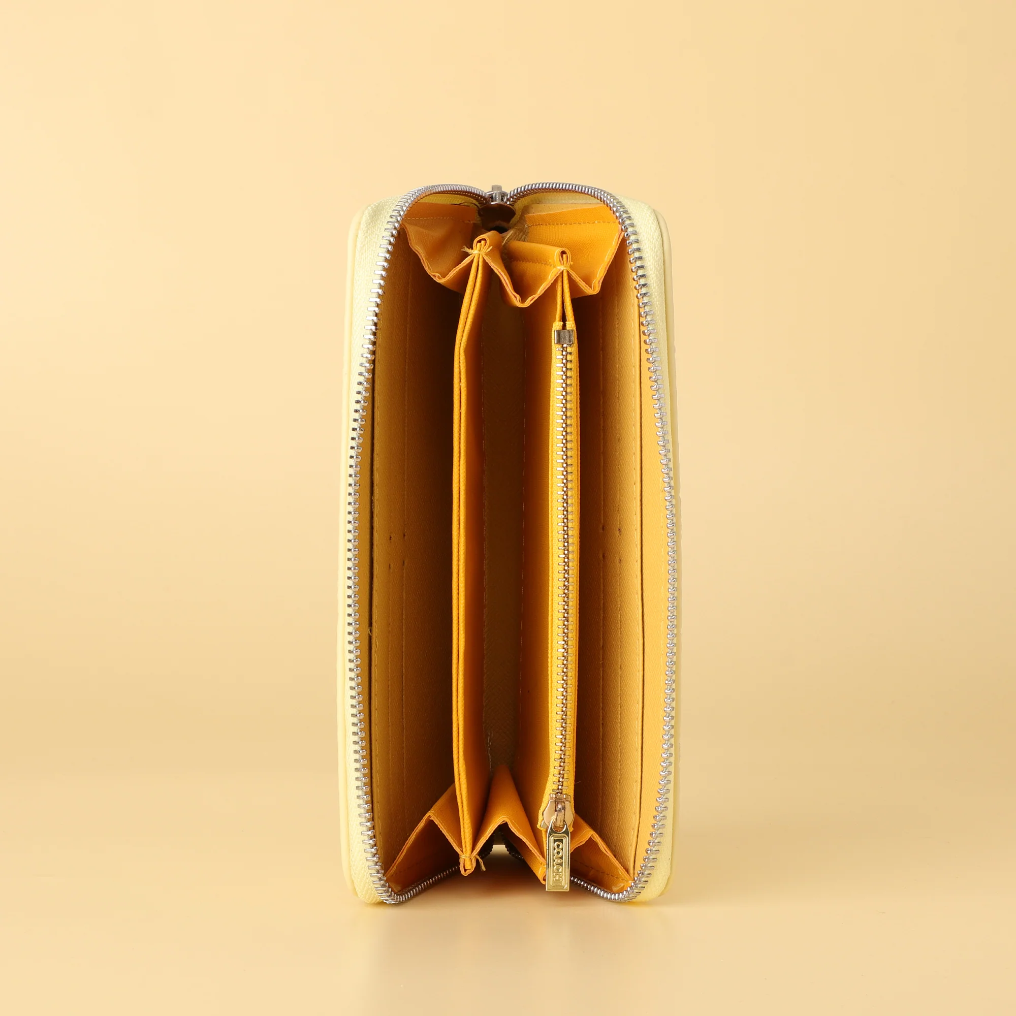 Zip-Around Wallet in Buttercream Yellow - Image 4