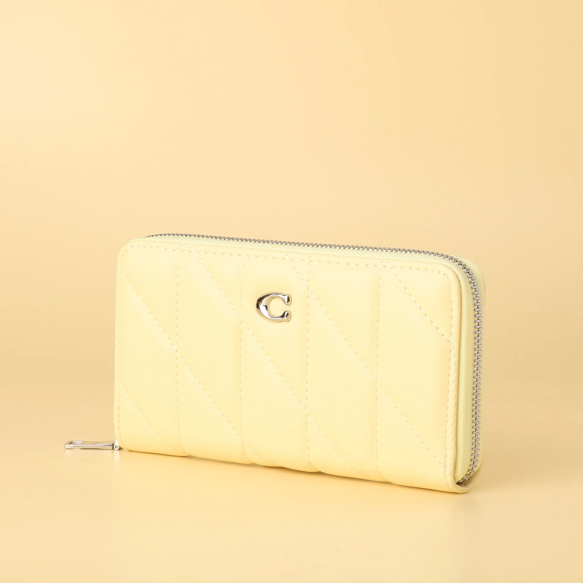 Zip-Around Wallet in Buttercream Yellow - Image 5